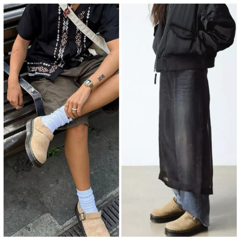 🆕️ Dr Martens Isham Desert Oasis Tan Suede Mules Womens 11 Men 9 Streetwear - Picture 7 of 16